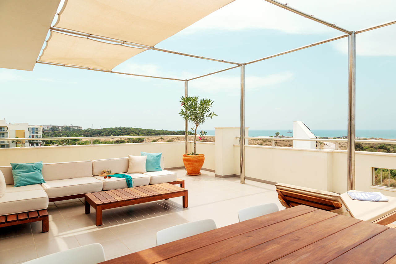 Royal Rooftop Suite -huoneiston terassi