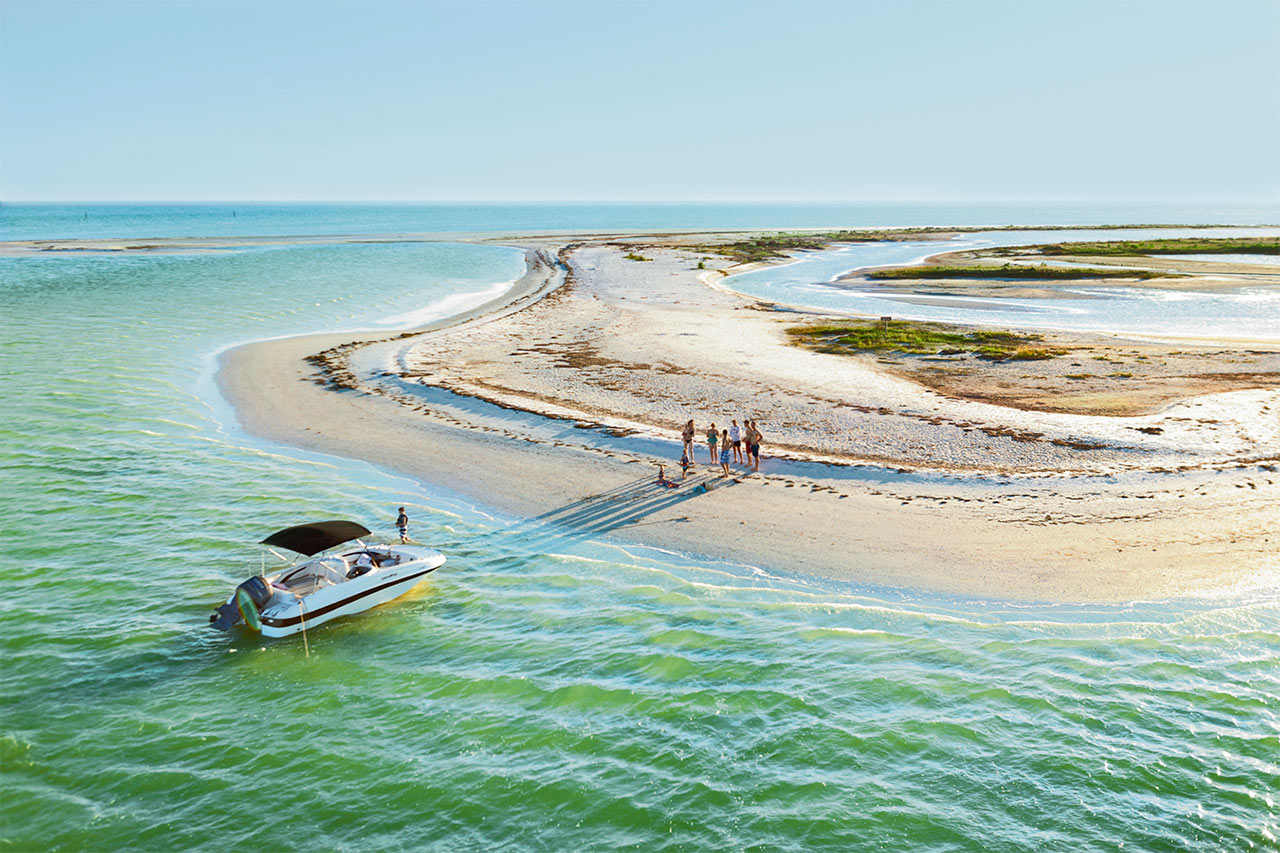 Näkymät yli Honeymoon Island State Parkin