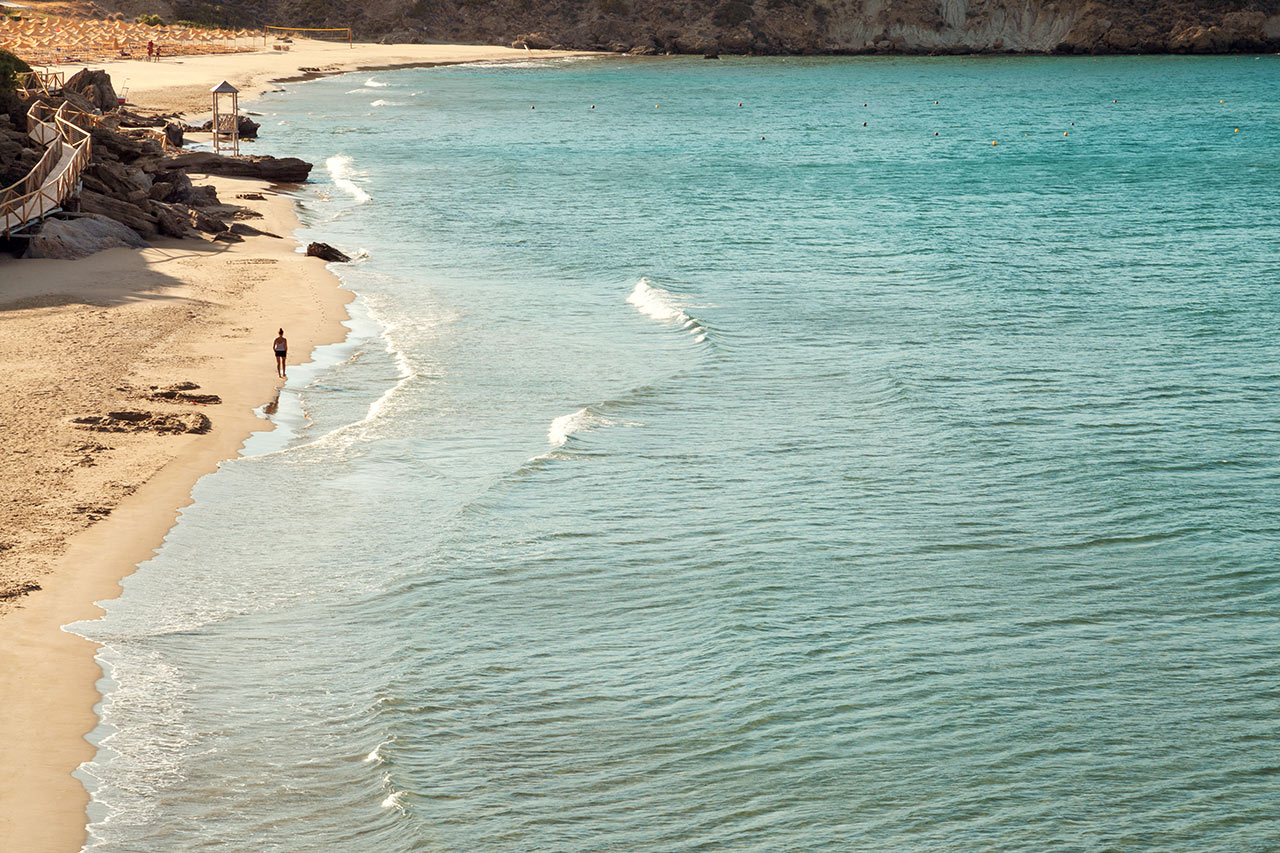 Ocean Beach Clubin alapuolella oleva ranta
