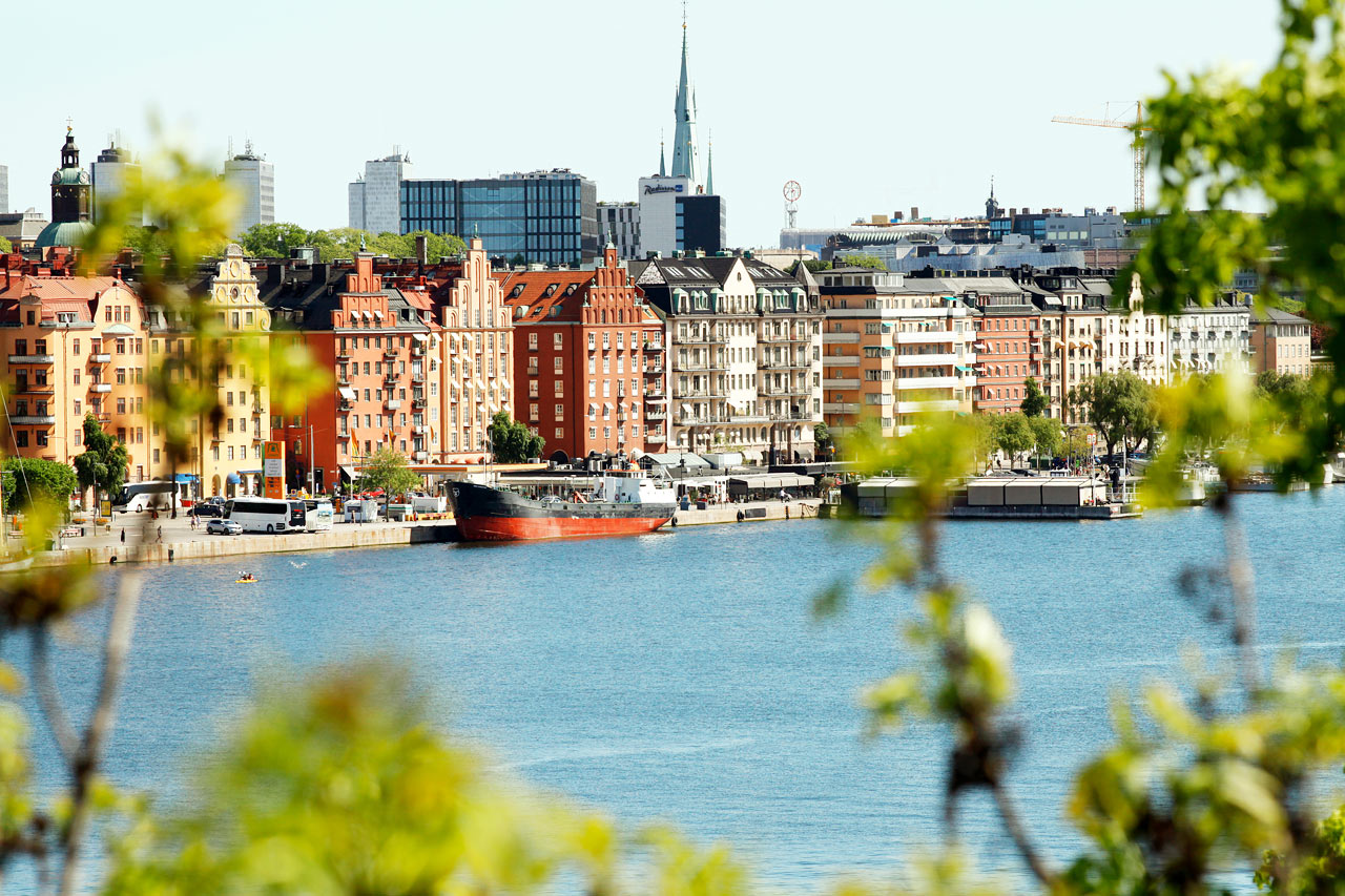 Norr Mälarstrand kuvattuna Västerbron-sillalta